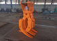 Clamshell Design Excavator Rotating Grapple Orange Peel Untuk Grabbing Kayu Kayu