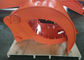 Q345B NM400 Excavator Thumb Grab, Hitachi, Warna Oranye, Lebar Bucket 990 mm