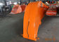 Oranye Panjang Mencapai Boom Excavator Tugas Berat Rentang Kerja Yang Lebih Besar Dengan Braket Lampu