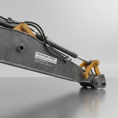 Kekuatan hasil 345MPa Excavator Boom Arm Panjang Boom Tengah 2300mm Struktur baja yang kokoh Ideal untuk tugas penggalian berat