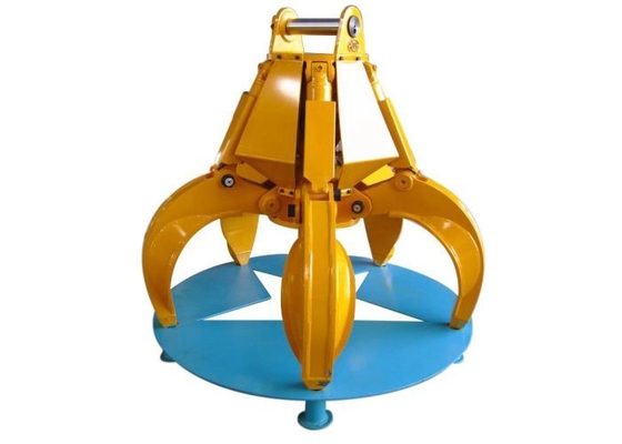 Excavator Rotating Orange Peel Grab Bucket Dengan Kinerja Tinggi 5pcs Silinder Hidraulik