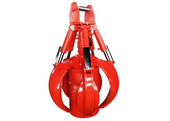 Excavator Rotating Orange Peel Grab Bucket Dengan Kinerja Tinggi 5pcs Silinder Hidraulik