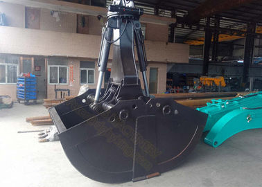 Kobelco SK380 Excavator Grab Attachment 3.0 Cum Bucket Kapasitas Worm Rotating