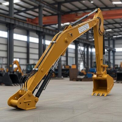 Tanpa Counterweight Excavator Extension Arm Total Panjang 16000mm Heavy Duty Peralatan Konstruksi Lampiran