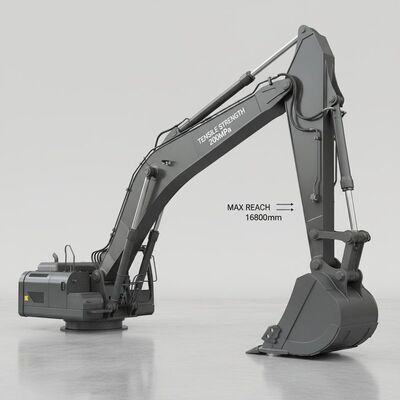 Tanpa Counterweight Excavator Boom Arm Featuring Tensile Strength 200MPa dan Max Reach Height 16800mm Cocok untuk berbagai tugas penggalian